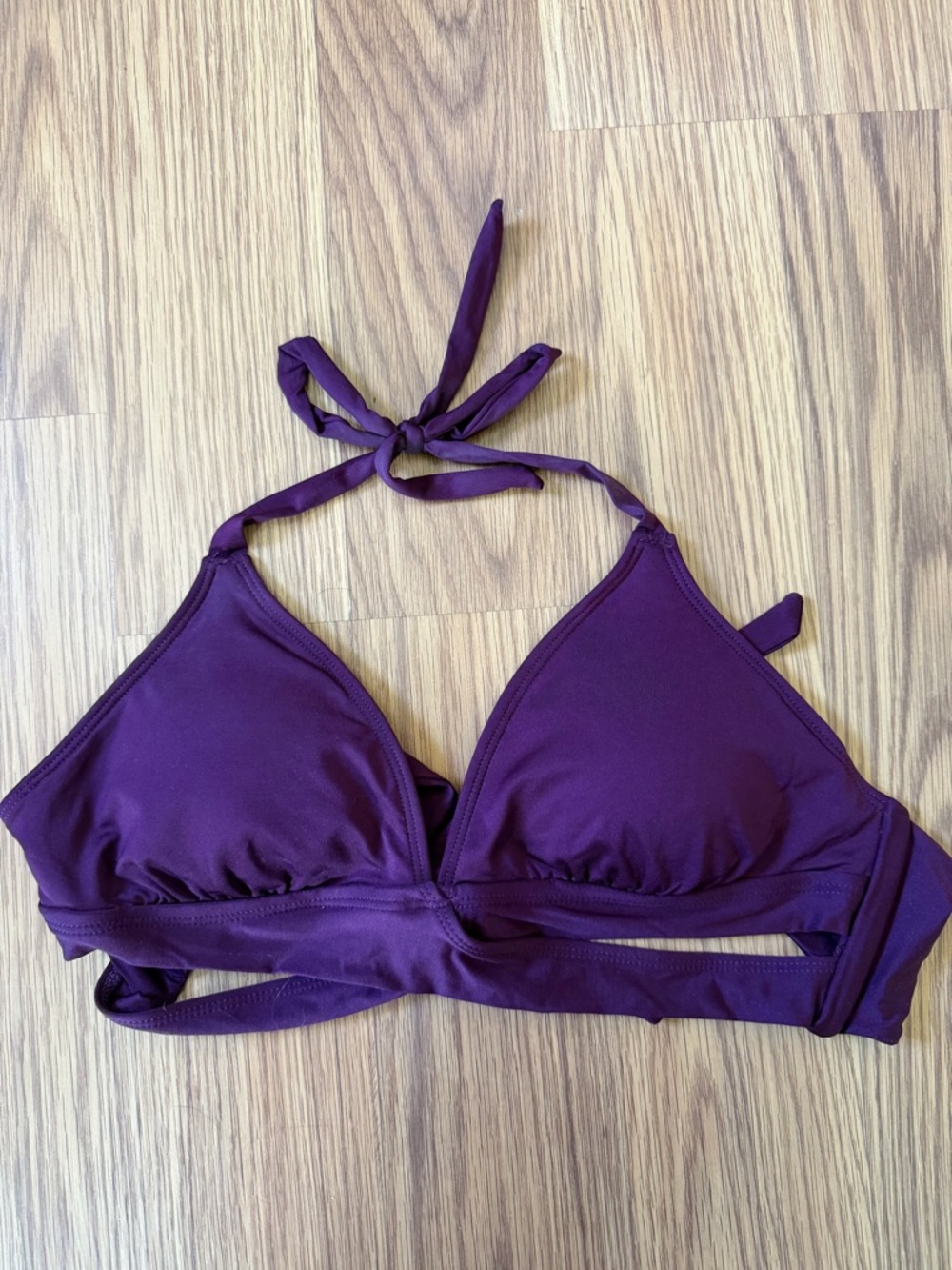 Kona Sol Deep Plum Triangle Bikini Top